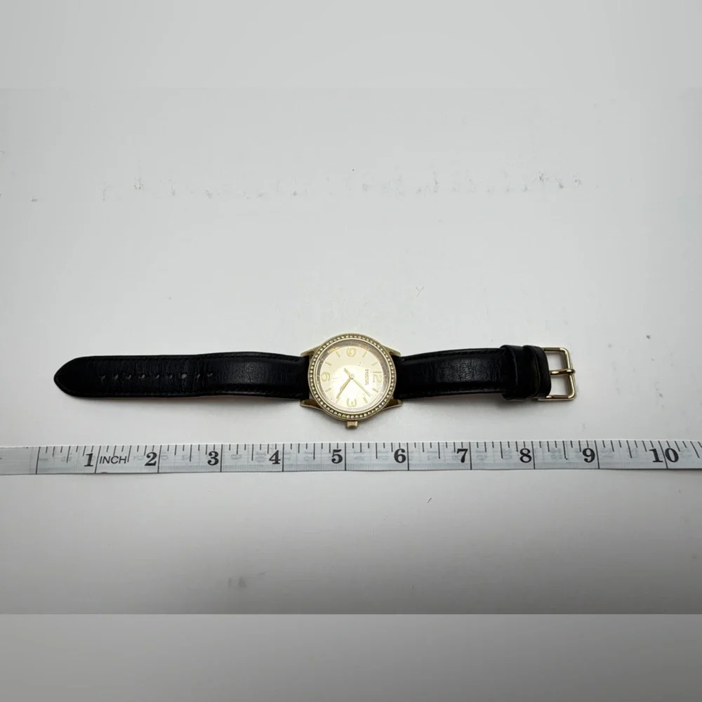 Fossil Gold-Tone Watch with Black Strap - Picture 7 of 7